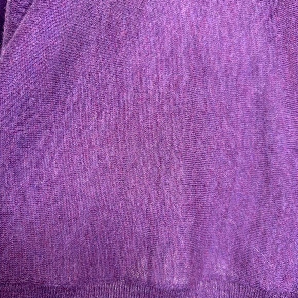 Eileen Fisher African Violet Purple Tencel Alpaca Wool Sweater Womens Size 2P-4P - Picture 7 of 9